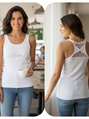 Victorias Secret I Do “Bride” Racerback Size Medium Tank Top